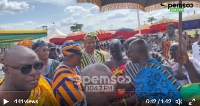Former President John Dramani Mahama's arrival at the 3rd Akwasidae for 2023