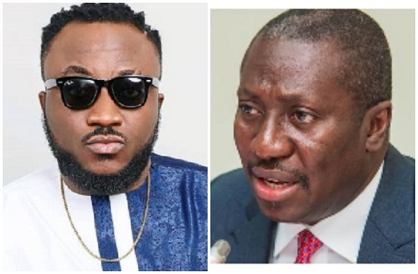 Ghanaian stand-up comedian DKB (L) and Minority Leader Alexander Afenyo-Markin (R)