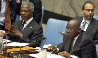 Kofi Annan [L] and Nana Akufo-Addo, President elect
