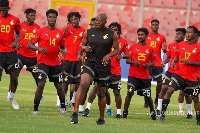 The Black Meteors in a training session