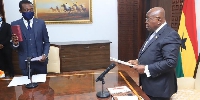 Kissi Agyebeng was sworn into office by President Nana Addo Dankwa Akufo-Addo