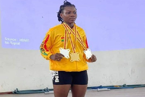 Ghanaian weightlifter, Winnifred Ntumi
