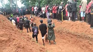 Burial site of 16 victims of Atwedie crash