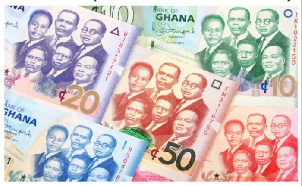 File photo: Ghana's currency, the cedi