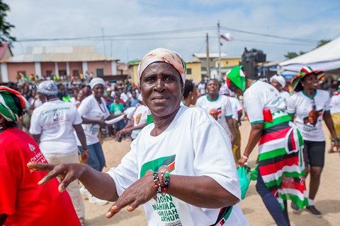 NDC supporters in the central region