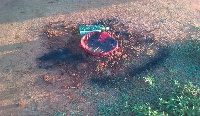 The juju pot and calabash planted in the school