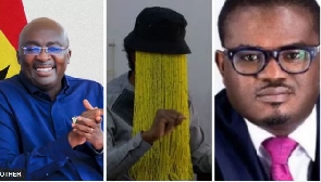 Left - right: Dr. Mahamudu Bawumia, Anas Armeyaw Anas and Charles Adu Boahen