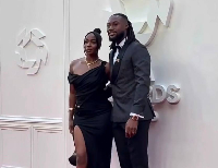 Antoine Semenyo and Jordeen on the red carpet