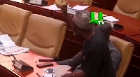 MP for Sagnarigu, Alhaji A.B.A. Fuseini making his submissions in parliament