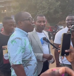 Kwesi Nyantakyi and Kenpong at the Akwaaba Village