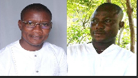 MP for Tema East, Isaac Ashai Odamtten (L) and James Ashimadi