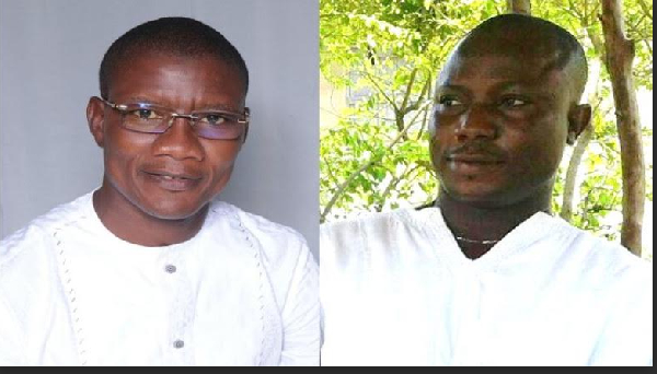 MP for Tema East, Isaac Ashai Odamtten (L) and James Ashimadi