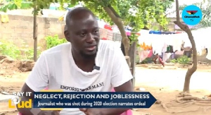 #SayItLoud: Journalist shot in 2020 election recounts neglect, rejection, joblessness