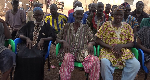 A photo of relatives of the deceased