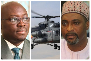 Ato Forson (L) pulled Muntaka out of the flight at the last moment