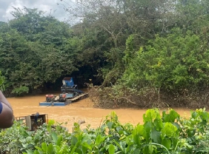 Galamsey activities on waterbodies