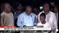 President Mahama delivering his concession speech