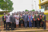 A group picture of the inducted 75 engineers and some dignitaries who attended the event