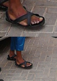 Anas and his tyre sandals