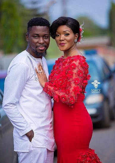 Kwame A Plus with his new wife Akosua Vee