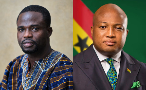 L-R: Manasseh Azure Awuni and Foreign Minister Samuel Okudzeto Ablakwa