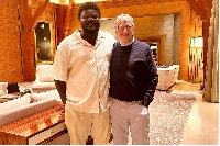 The visibly-happy Darlington Akogo with Bill Gates