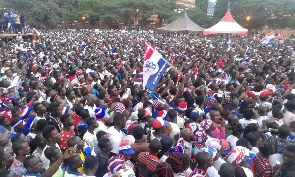 Supporters of the New Patriotic Party at a rally