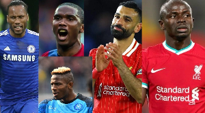A grid photo of top African players who came close to winning the Ballon d'Or