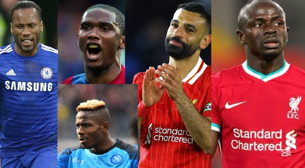 A grid photo of top African players who came close to winning the Ballon d'Or