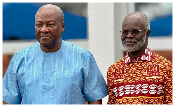 Former President John Dramani Mahama and Dr Papa Kwasi Nduom