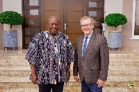 Reverend Wells with former president John Dramani Mahama