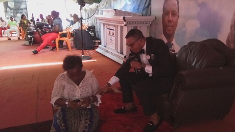 Mrs Boame been prayed for by Bishop Obinim