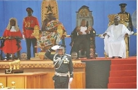 The Presidential Seats on display. Photo: Daily Graphic