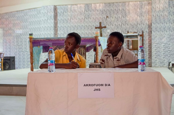 Representatives of Akrofuom D/A JHS during inter-school quiz competition