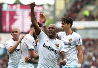 Ayew took on his marker and fired the ball into the top corner of the post