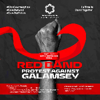 The 'Red Band Protest against Galamsey' is scheduled for October 10