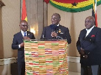 Otumfuo Osei Tutu II addressing Ghana's 61st Independence Anniversary celebration in Pretoria