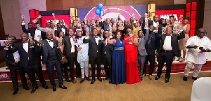Award winners captured in a group photograph at Movenpick Ambassador Hotel