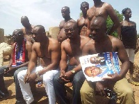 Team of NPP leaders bare-chested