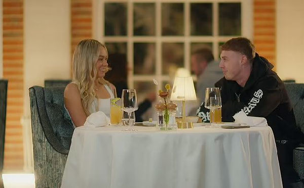 Cole Palmer with his girlfriend Connie Grace having dinner