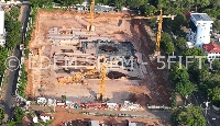 Aerial shot of the National Cathedral site