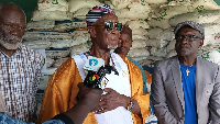 Buipewura Abdulai Jinapor II speaking to the media