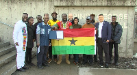 The city officials raised the Ghana National Flag, in honour of of the Independence Day celebration
