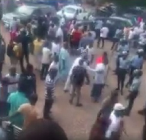 The angry supporters are demanding the assembly members to cough out a total of GHC3000 bribe taken