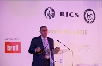 Sean Tompkins CEO of RICS speaking at the RICS Summit Africa 2018