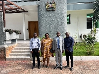 Standing from left to right Dwomoh-Doyen Benjamin, Miss Ann Wambui, Mr. Samson Koech, Mawuko Kuadzi
