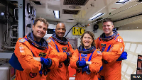 Commander Reid Wiseman, pilot Victor J Glover, Christina Koch and Jeremy Hansen
