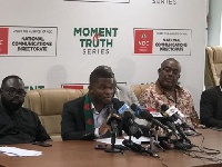 Sammy Gyamfi at an NDC press conference