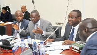 The five member committee during one of its sittings