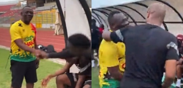 Akrobeto meets Black Stars players at Kumasi Sports Stadium | File photo